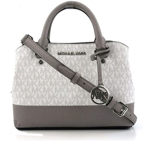 michael kors white and grey purse